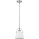 Z-Studio 1 Light 8 inch Matte White and Brushed Nickel Pendant Ceiling Light