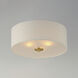 Bongo 3 Light 18 inch Natural Aged Brass Flush Mount Ceiling Light