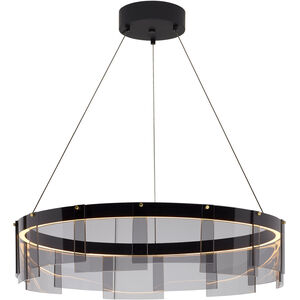 Sean Lavin Stratos LED 30.6 inch Frost/Satin Nickel Chandelier Ceiling Light, Integrated LED