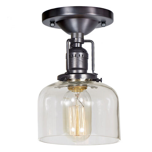 Union Square 1 Light 5 inch Gun Metal Flush Mount Ceiling Light