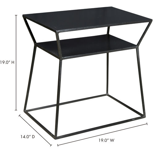 Osaka 19 X 19 inch Black Side Table