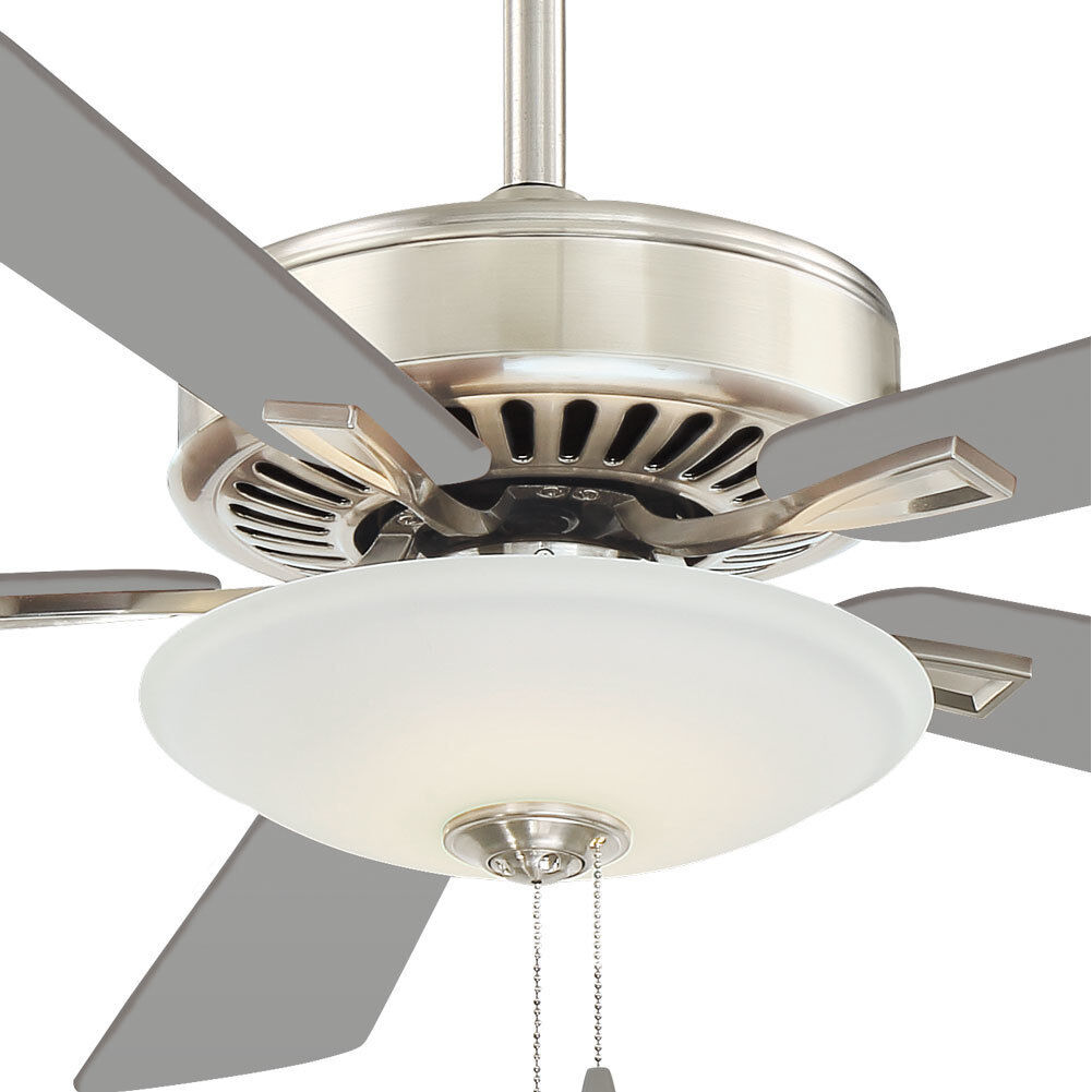 Contractor Uni-Pack 52 inch Polished Nickel with Silver Blades Ceiling Fan