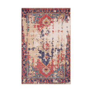 Vevina 36 X 24 inch Brick/Navy/Bright Red/Wheat/Teal/Mustard Rugs, Rectangle