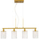 Taylor 4 Light 31 inch Brass Pendant Ceiling Light