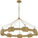 Raffi LED 48 inch Burnished Gold Chandelier Ceiling Light, Single Tier