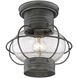 Enfield 1 Light 9.75 inch Oxidized Black Outdoor Flush Mount