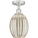 Ballston Preston 1 Light 6.25 inch Brushed Satin Nickel Semi-Flush Mount Ceiling Light in Mercury