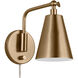 Drae LED 8.13 inch Satin Brass Task Sconce Wall Light