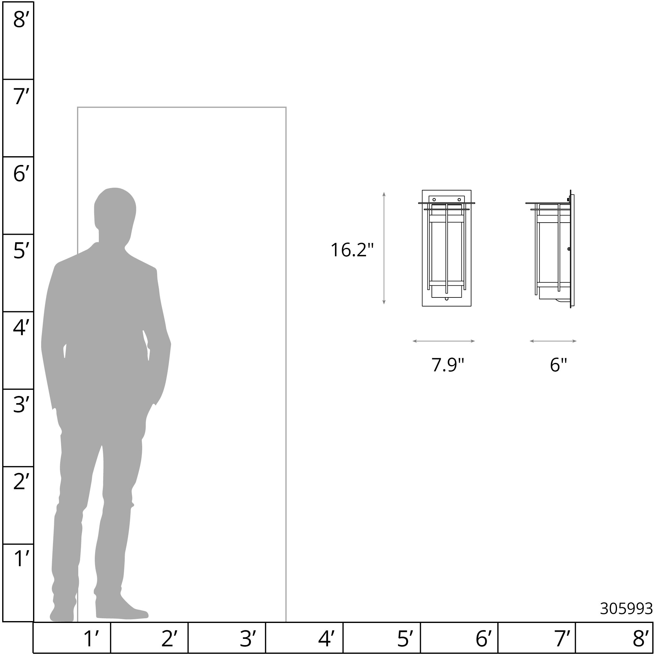 Banded 1 Light 16.2 inch Coastal Oil Rubbed Bronze Outdoor Sconce