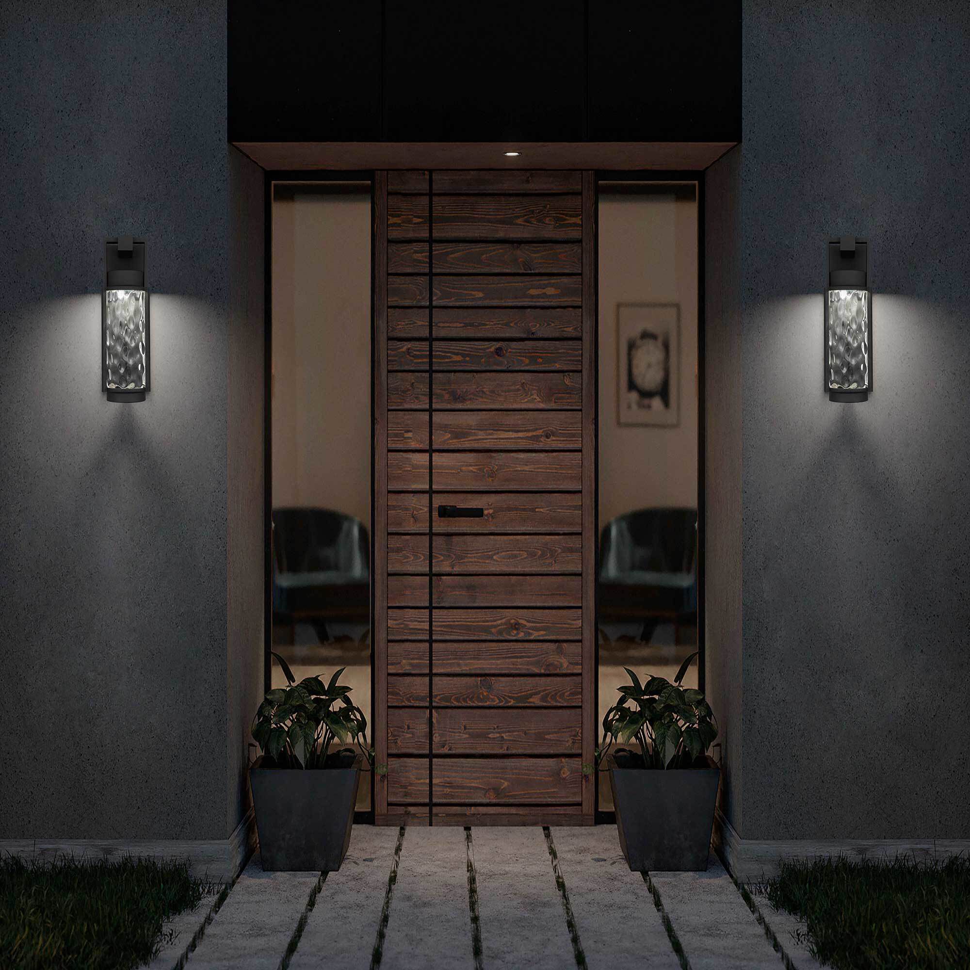 Winston LED 12.88 inch Sand Black Outdoor Wall Sconce