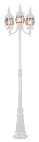 Parkway 3 Light 92 inch White Outdoor Pole Light
