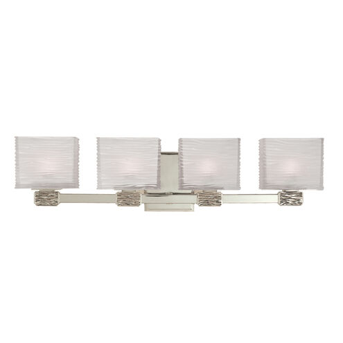 Hartsdale 4 Light 26 inch Satin Nickel Bath and Vanity Wall Light