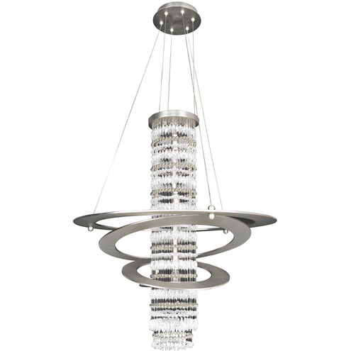 Giovanni 5 Light 26 inch Brushed Nickel Pendant Ceiling Light in Firenze Clear