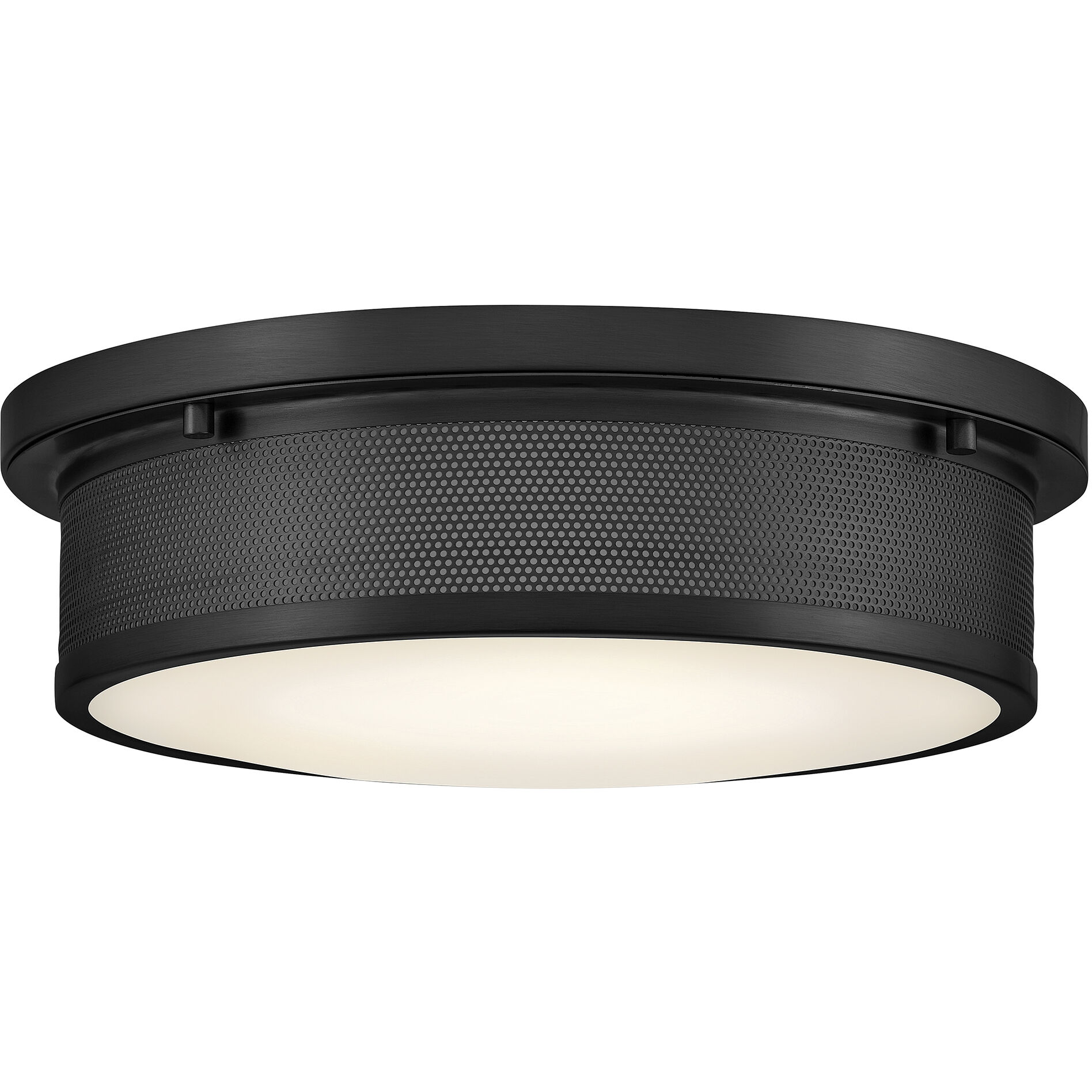 Pierce 3 Light 14 inch Black Flush Mount Ceiling Light