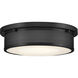 Pierce 3 Light 14 inch Black Flush Mount Ceiling Light