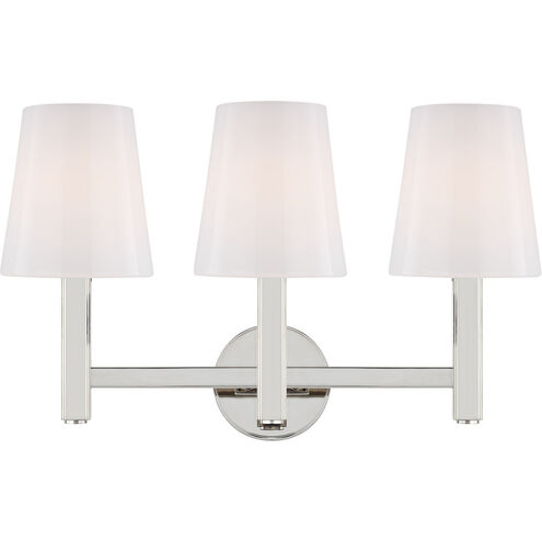 TOB by Thomas O'Brien Logan 3 Light 19.5 inch Polished Nickel Vanity Light Wall Light