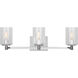 Parker 3 Light 24.63 inch Chrome Wall Bath Fixture Wall Light