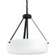 Lieon 3 Light 15.75 inch Black Convertible Pendant Ceiling Light