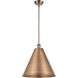 Ballston Cone LED 16 inch Antique Copper Pendant Ceiling Light