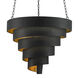 Chiffonade 7 Light 30 inch Antique Black Pendant Ceiling Light, Large