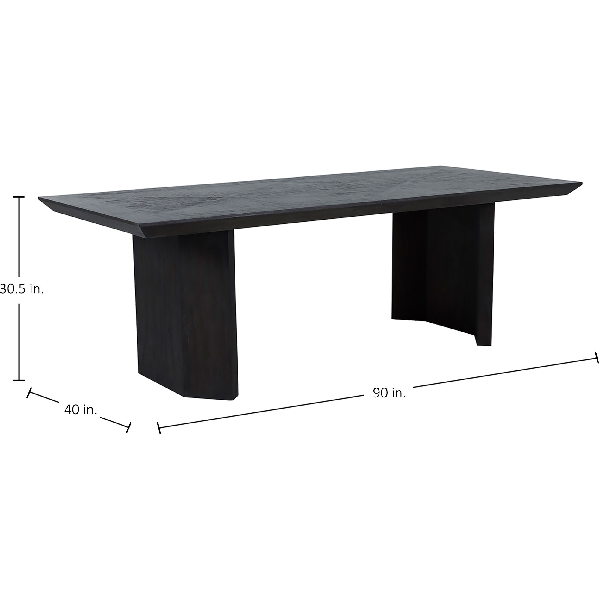 Shore 90 X 40 inch Cerused Ash Dining Table