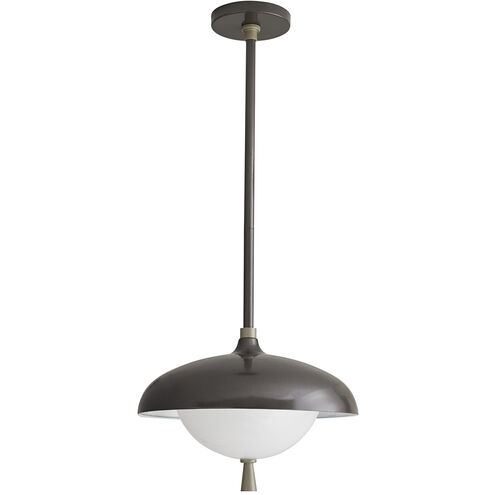 Stanwick 1 Light 13 inch Aged Iron with Nickel Accents Outdoor Pendant