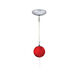 Tori 1 Light 4 inch Satin Nickel Mini Pendant Ceiling Light in Tori Red