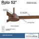 Roto 52 inch Distressed Koa Ceiling Fan