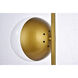 Eclipse 22 inch 40 watt Brass Table Lamp Portable Light