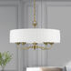 Edinburgh 5 Light 23 inch Antique Brass Pendant Chandelier Ceiling Light