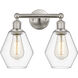 Edison Cindyrella 2 Light 15 inch Brushed Satin Nickel Bath Vanity Light Wall Light in Clear Glass