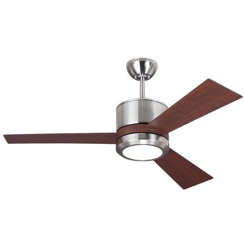 Vision 42 42 inch Brushed Steel with Teak ABS Blades Ceiling Fan