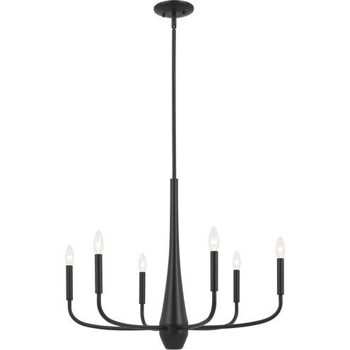 Deela LED 28 inch Black Chandelier Ceiling Light