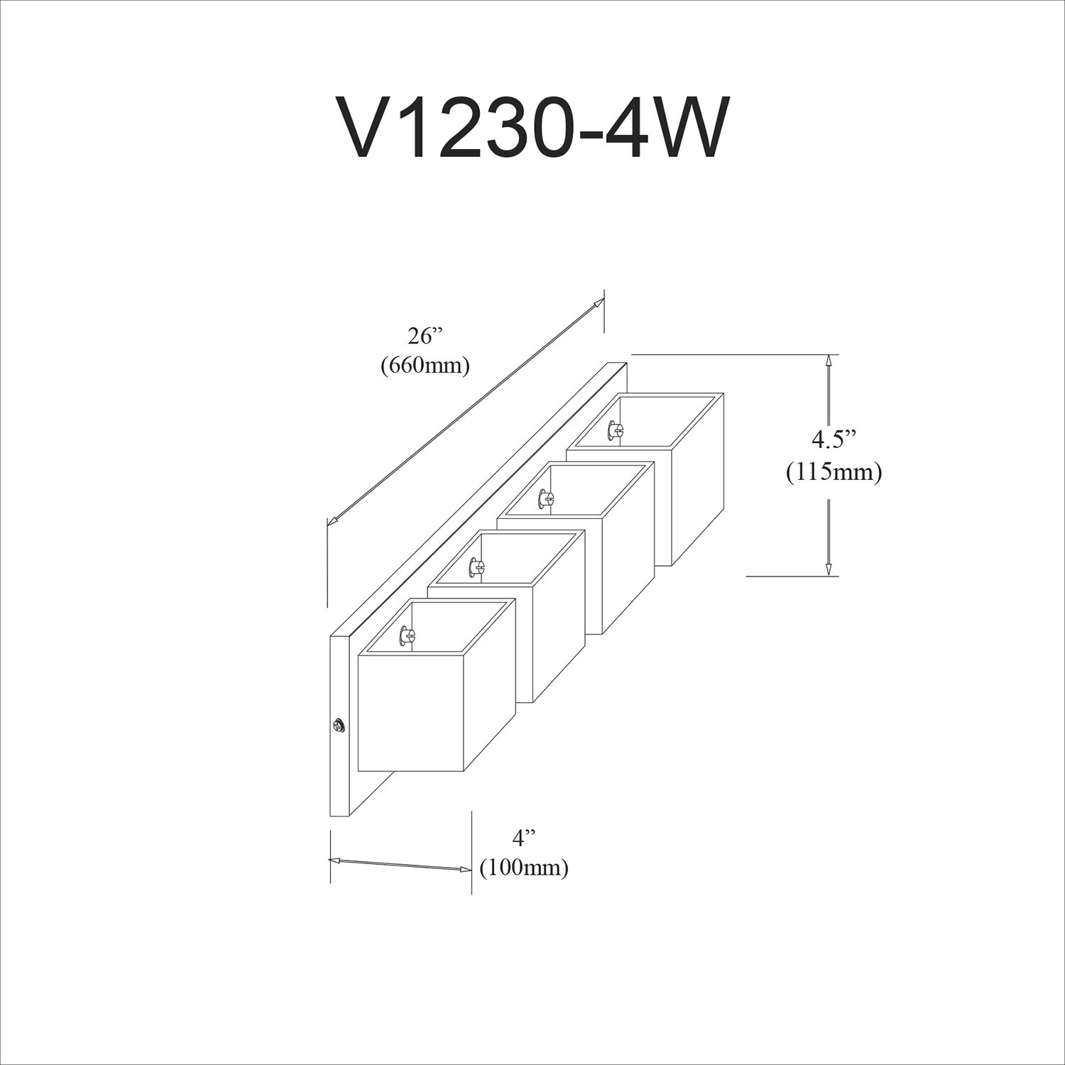 Verona LED 26 inch Polished Chrome Vanity Light Wall Light