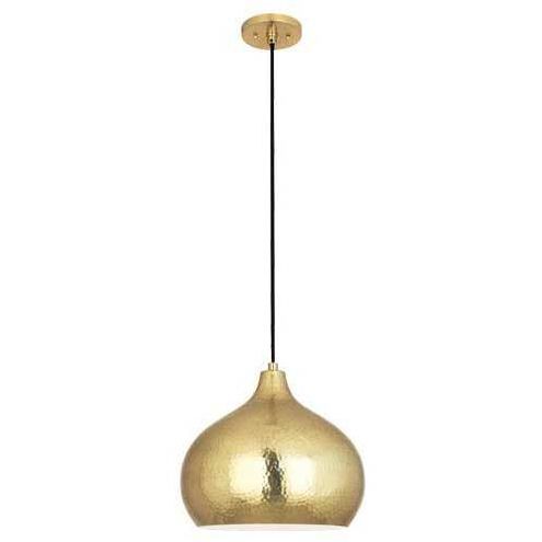 Dal 1 Light 14 inch Modern Brass Pendant Ceiling Light