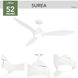 Surea 56 inch Fresh White Outdoor Ceiling Fan
