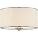 Grove 2 Light 14 inch Satin Nickel Flush Mount Ceiling Light
