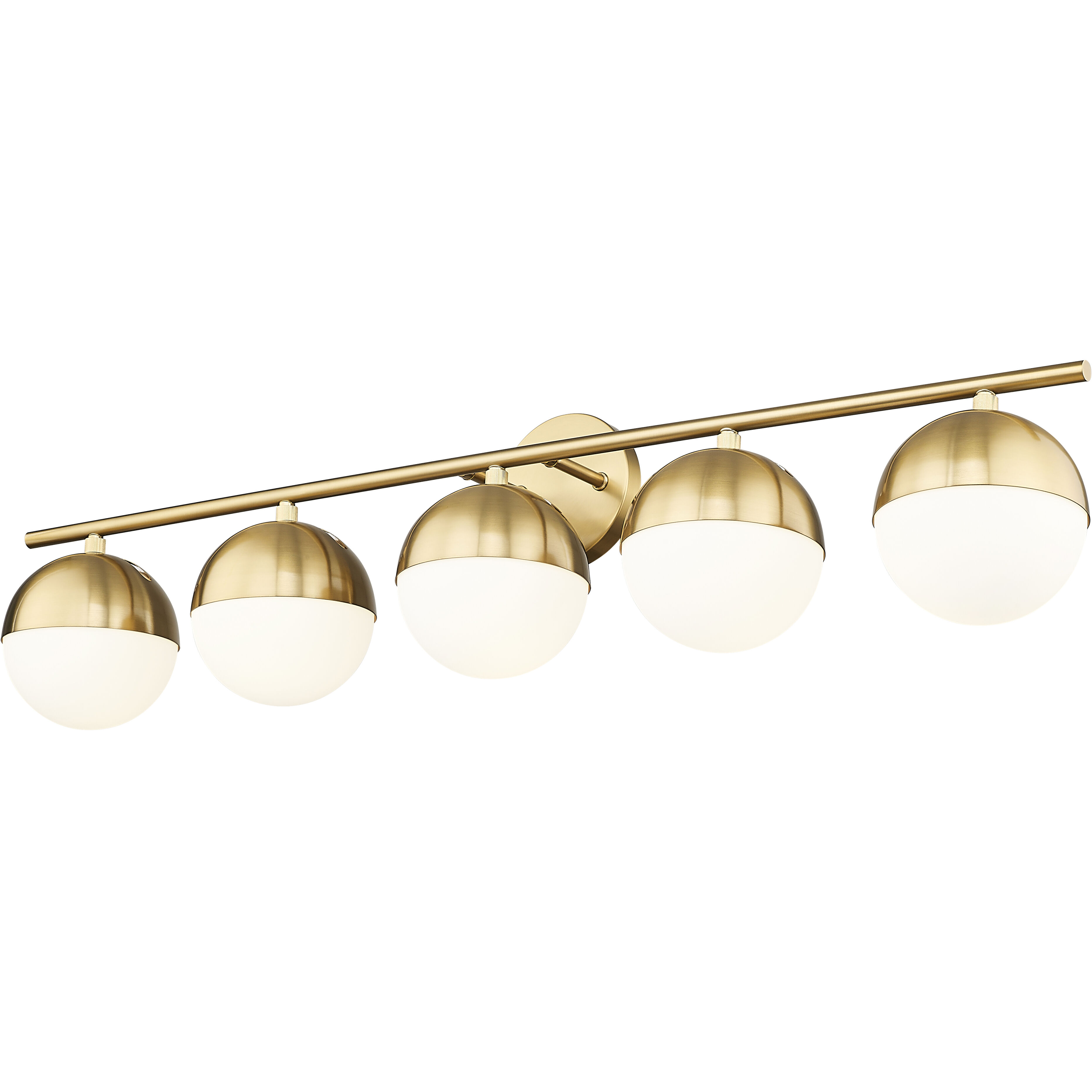 Realm Sphere 5 Light 40 inch Modern Gold Bath Vanity Wall Light