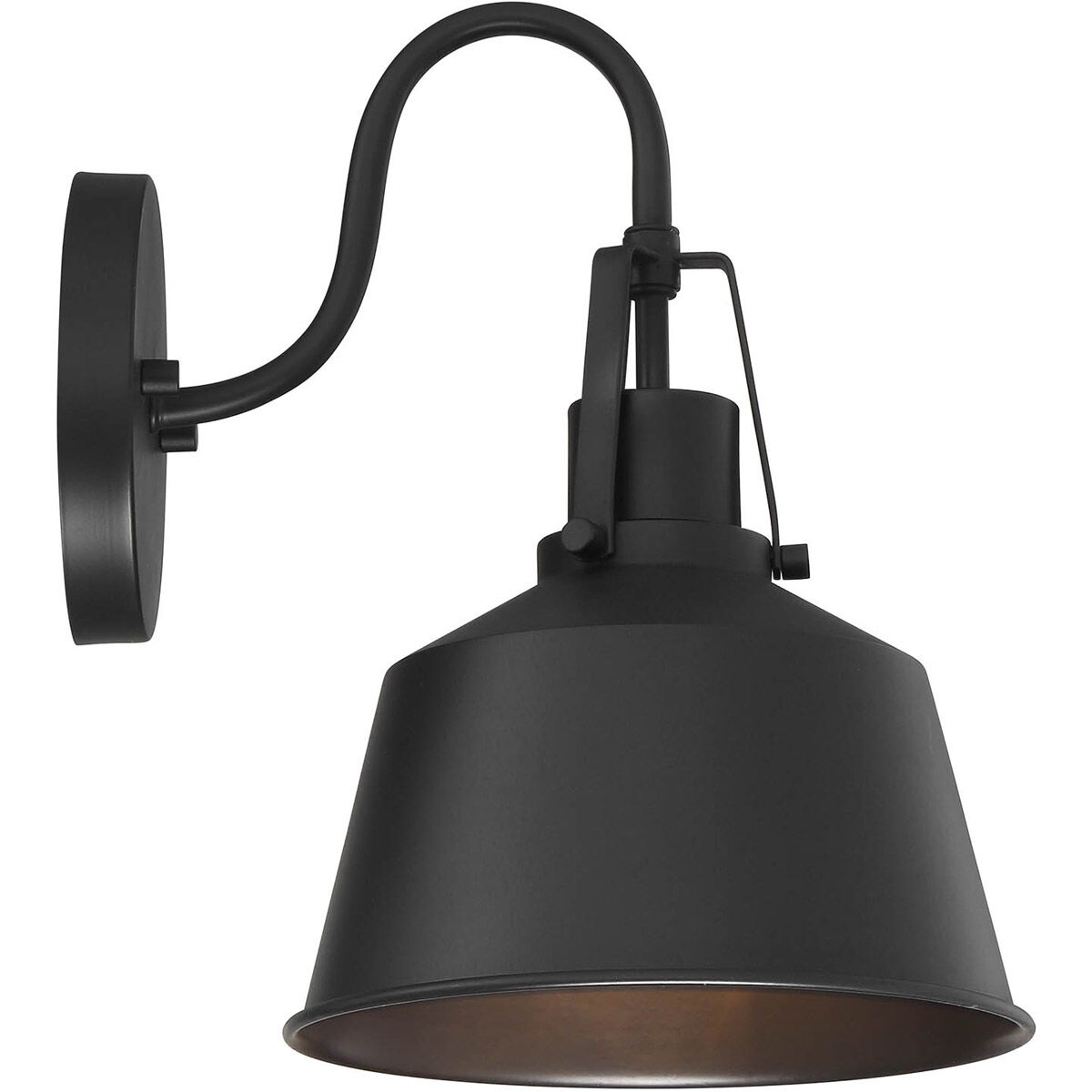 Farmhouse Outdoor Wall Lantern in Black
