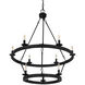 Melina 9 Light 34 inch Matte Black with Clear Chandelier Ceiling Light