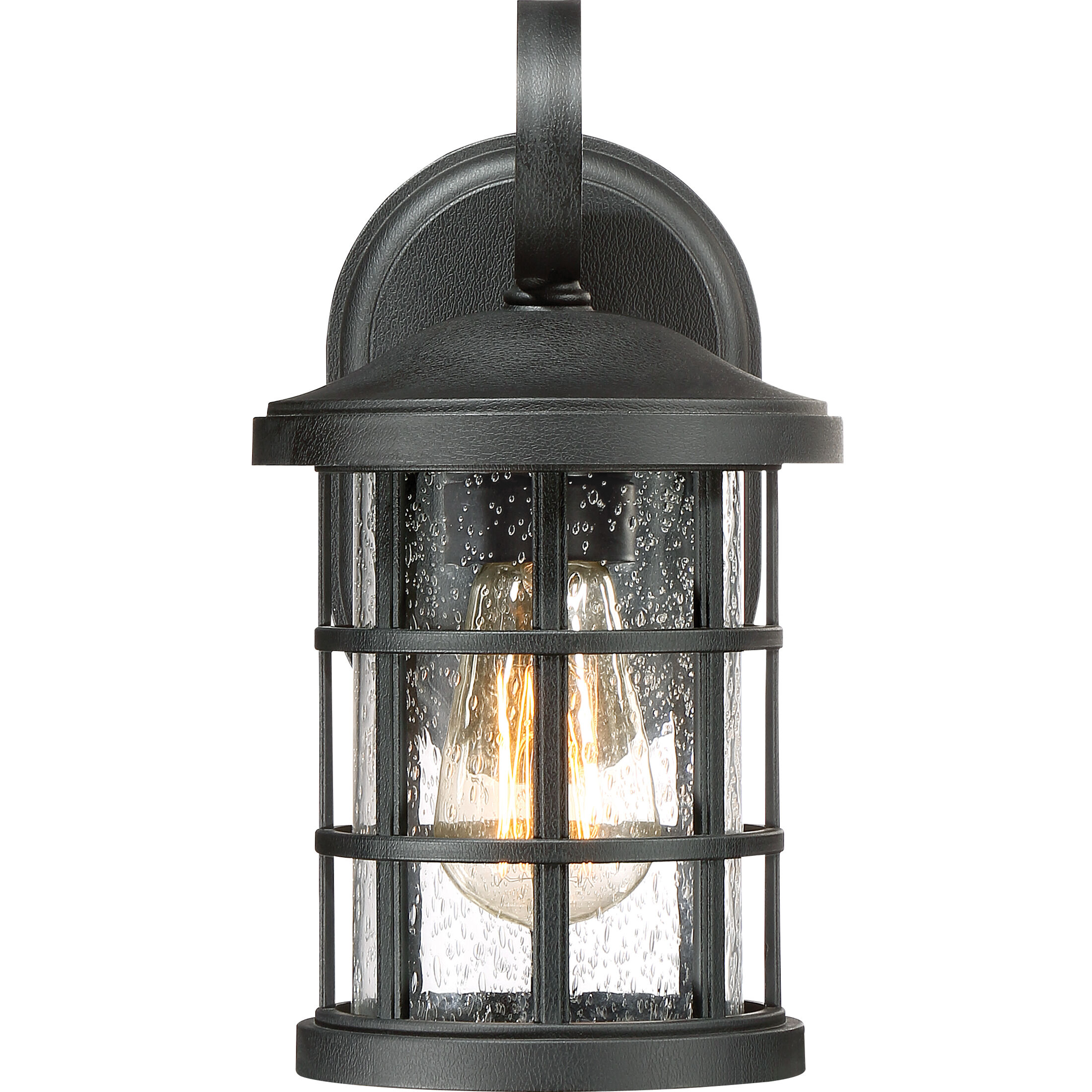 Crusade 1 Light 11 inch Earth Black Outdoor Wall Lantern