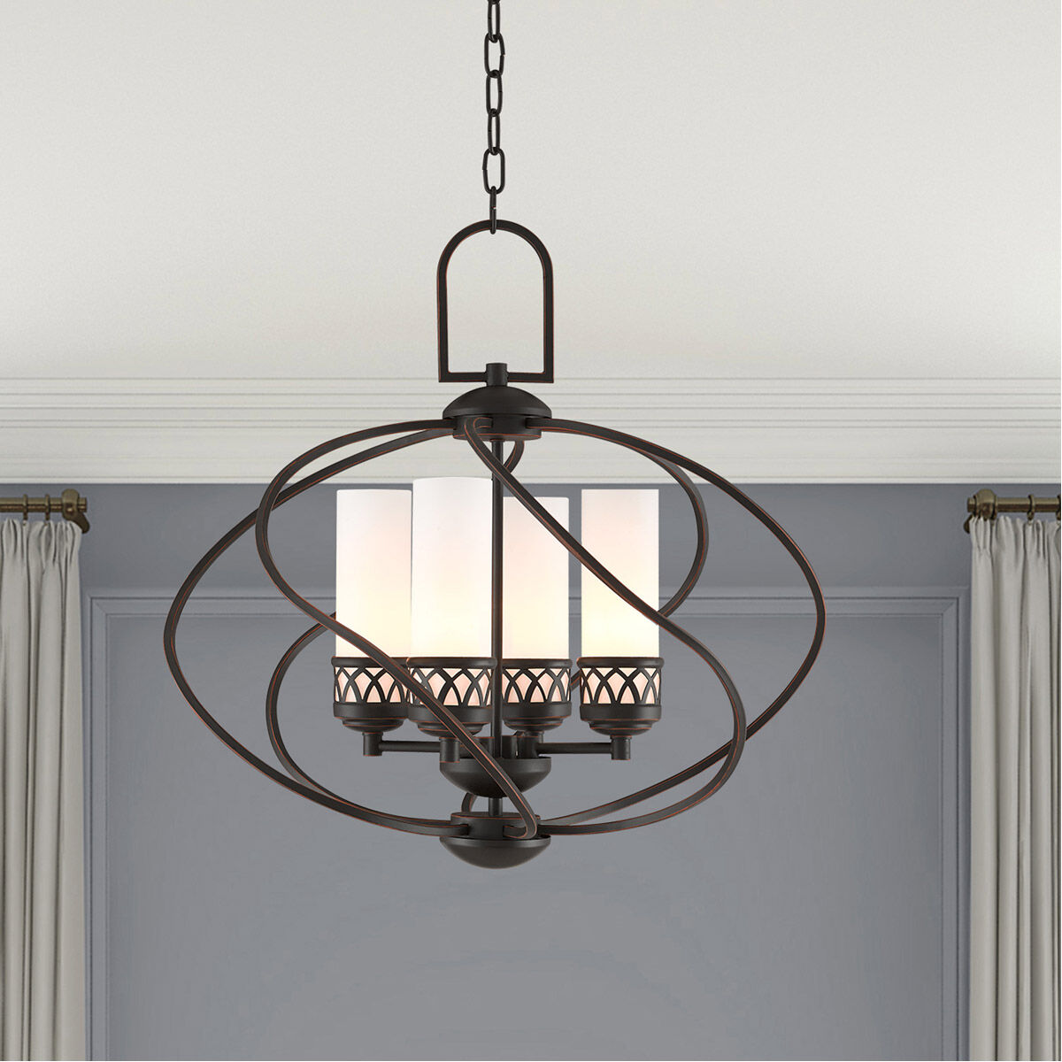 Westfield 4 Light 22 inch Olde Bronze Chandelier Ceiling Light