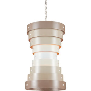 Graduation 6 Light 20 inch Taupe/Champagne Chandelier Ceiling Light, Small