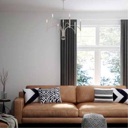 Wisteria 6 Light 26 inch Brushed Nickel Chandelier Ceiling Light