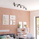 Alto 6 Light 120 Matte Black and Satin Brass Directional Light Ceiling Light