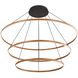 Veritas 59 inch 80.00 watt Walnut Chandelier Ceiling Light, 3 Tier