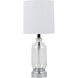 Manitoba 20 inch 60 watt Silver Table Lamp Portable Light
