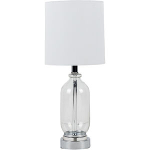 Manitoba 20 inch 60 watt Silver Table Lamp Portable Light