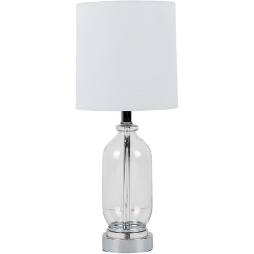 Manitoba 20 inch 60 watt Silver Table Lamp Portable Light