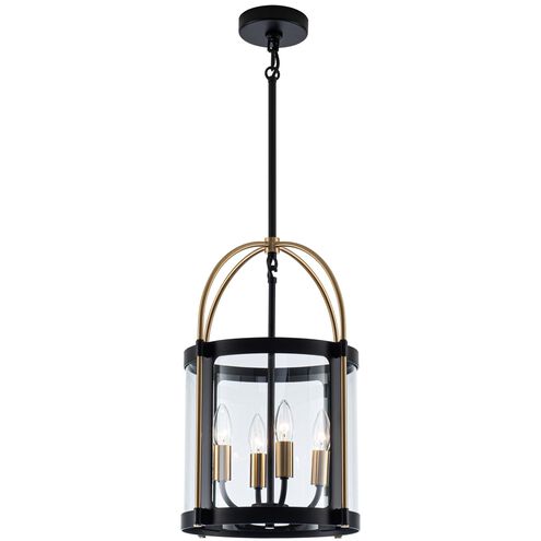 Bonita LED 13 inch Black and Brushed Brass Pendant Ceiling Light
